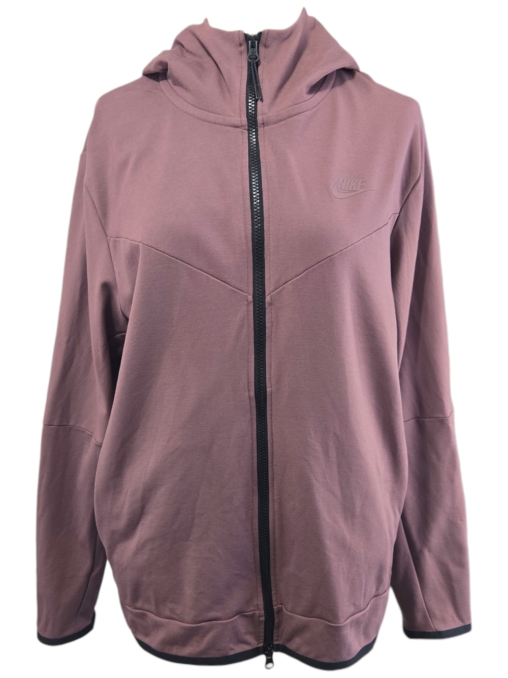 Nike Tech Fleece Lightweight Full Zip Hoodie Mens Large Plum Black Jacket Large
